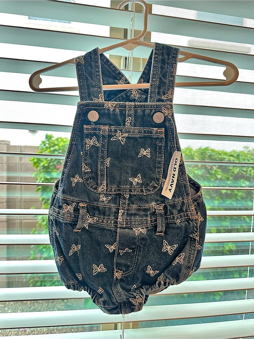 Baby Butterfly Denim Overalls